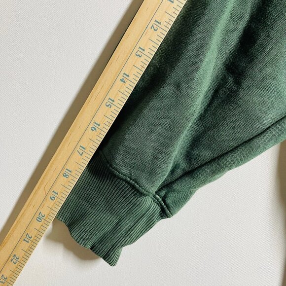 Aerie Womens Mystical Green Drop Shoulder Getaway Quarter Snap Sweatshirt Sz XL - Picture 8 of 8